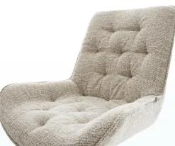 FreischwingerTaimi-Flex Webstoff Soft Beige Freischwinger flach Schwarz Sofort versandfertig