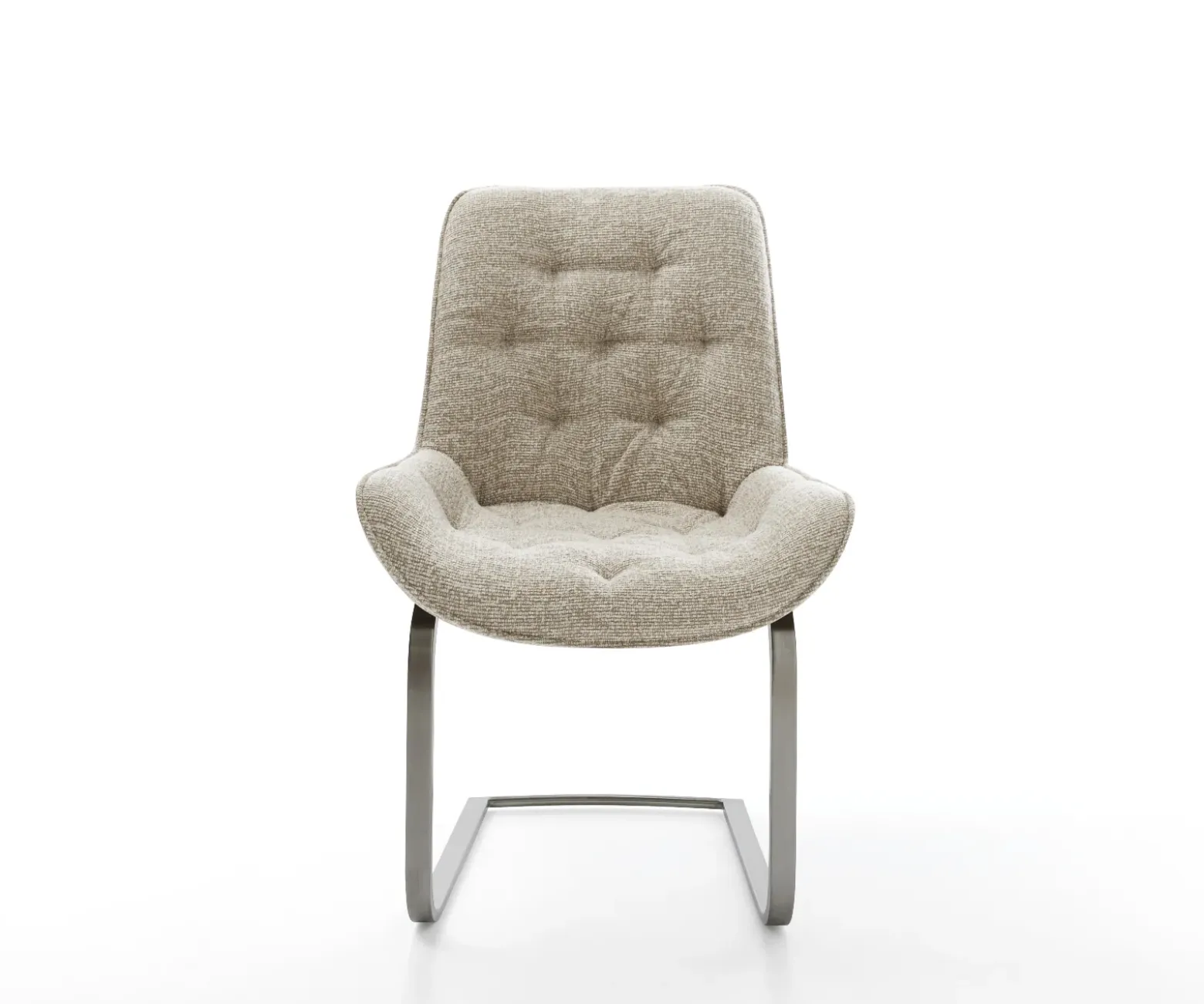 FreischwingerTaimi-Flex Webstoff Soft Beige Freischwinger flach Graphit Sofort versandfertig