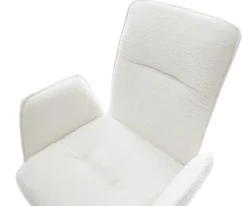 FreischwingerVinja-Flex Bouclé Soft Beige Freischwinger flach Weiß Sofort versandfertig