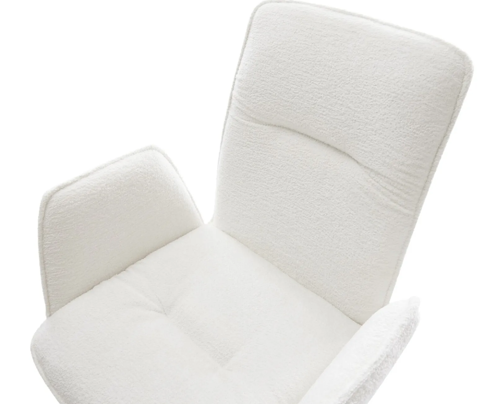 FreischwingerVinja-Flex Bouclé Soft Beige Freischwinger flach Weiß Sofort versandfertig