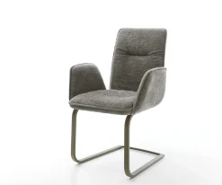 FreischwingerVinja-Flex Bouclé Soft Schlamm Freischwinger flach Effektfinish Titan Sofort versandfertig