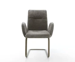 FreischwingerVinja-Flex Bouclé Soft Schlamm Freischwinger flach Effektfinish Titan Sofort versandfertig