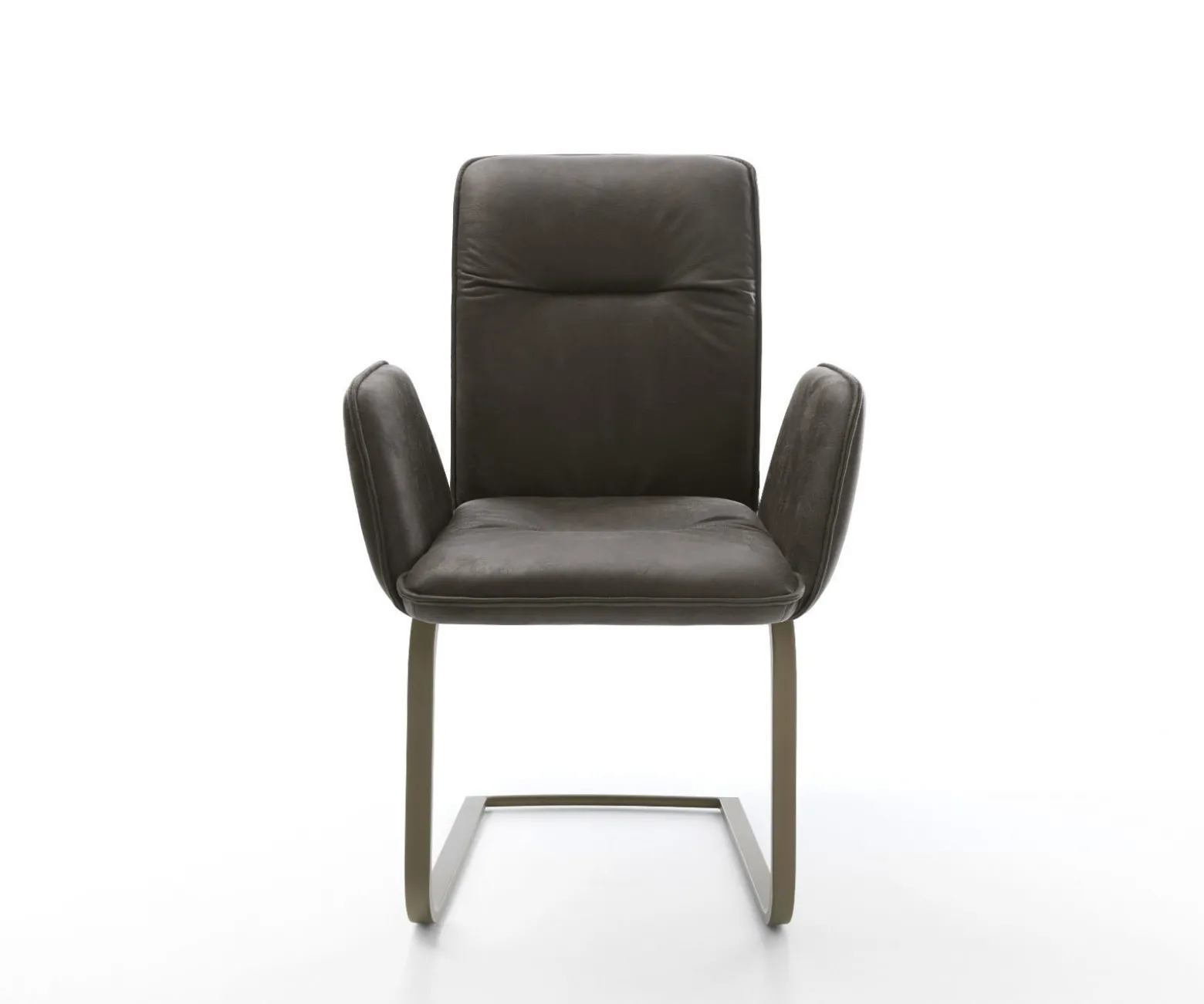 FreischwingerVinja-Flex Mikrofaser Anthrazit Vintage Freischwinger flach Effektfinish Titan Sofort versandfertig