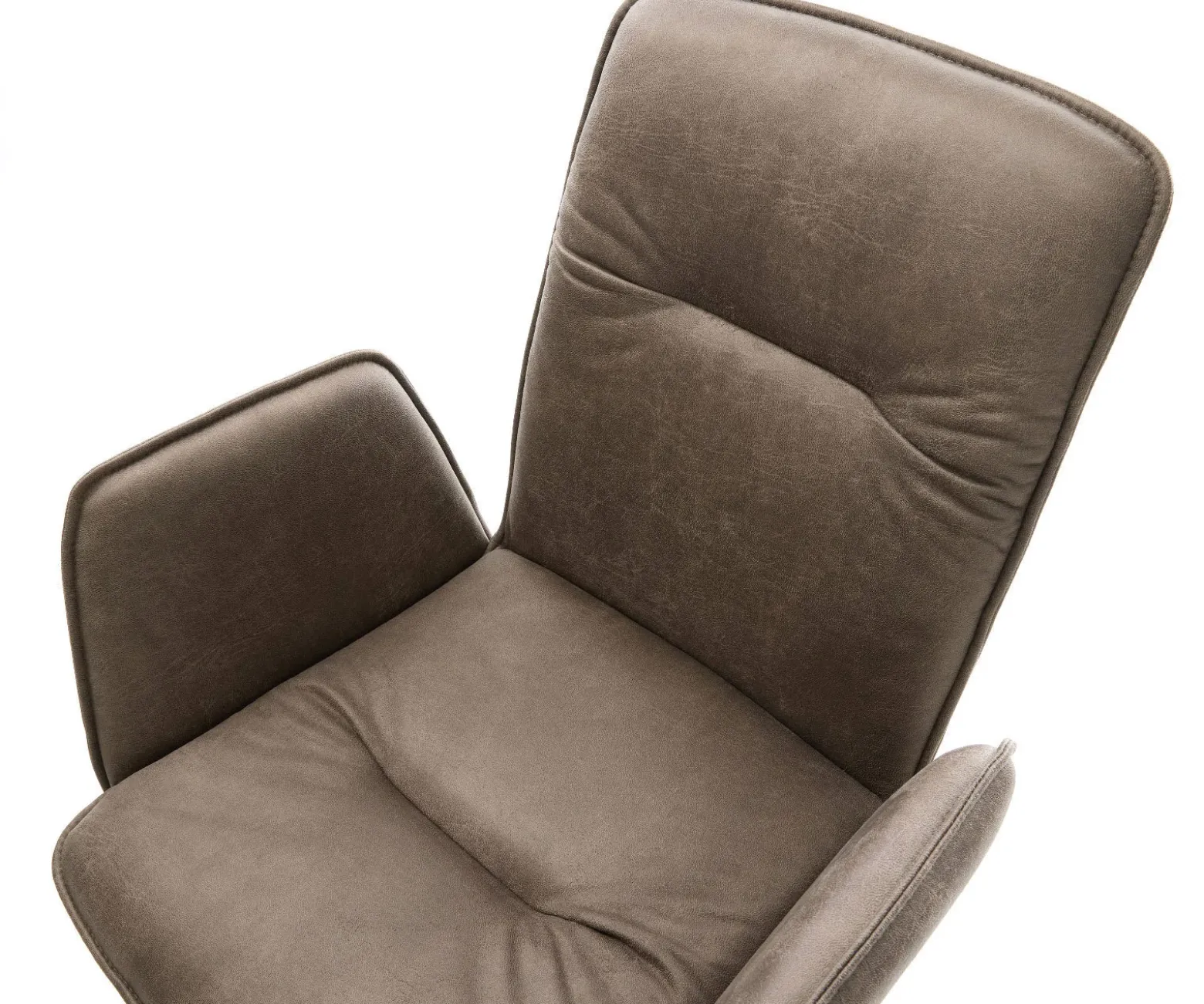 FreischwingerVinja-Flex Mikrofaser Taupe Vintage Freischwinger flach Schwarz Sofort versandfertig
