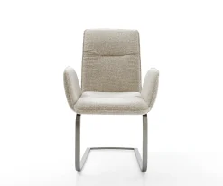 FreischwingerVinja-Flex Webstoff Soft Beige Freischwinger flach Graphit Sofort versandfertig