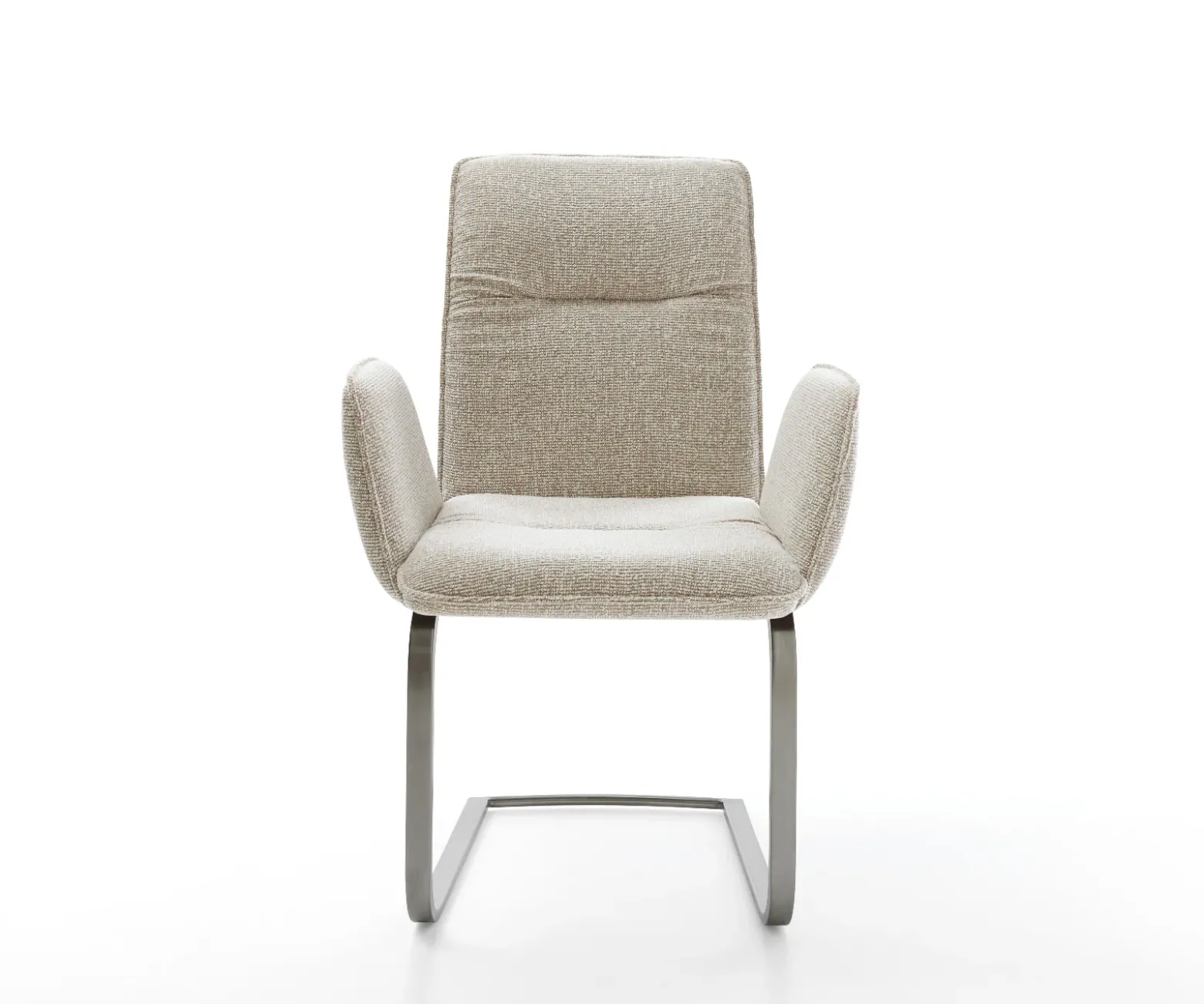 FreischwingerVinja-Flex Webstoff Soft Beige Freischwinger flach Graphit Sofort versandfertig