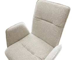 FreischwingerVinja-Flex Webstoff Soft Beige Freischwinger flach Graphit Sofort versandfertig
