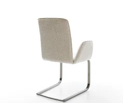 FreischwingerVinja-Flex Webstoff Soft Beige Freischwinger flach Graphit Sofort versandfertig