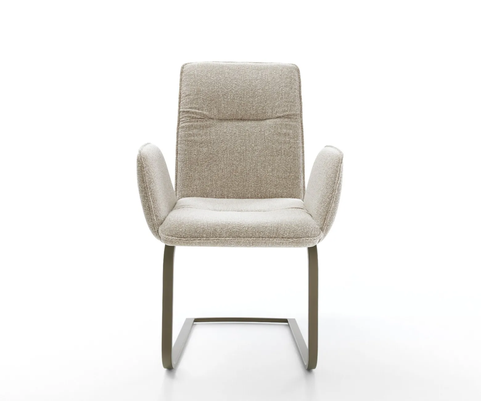 FreischwingerVinja-Flex Webstoff Soft Beige Freischwinger flach Effektfinish Titan Sofort versandfertig