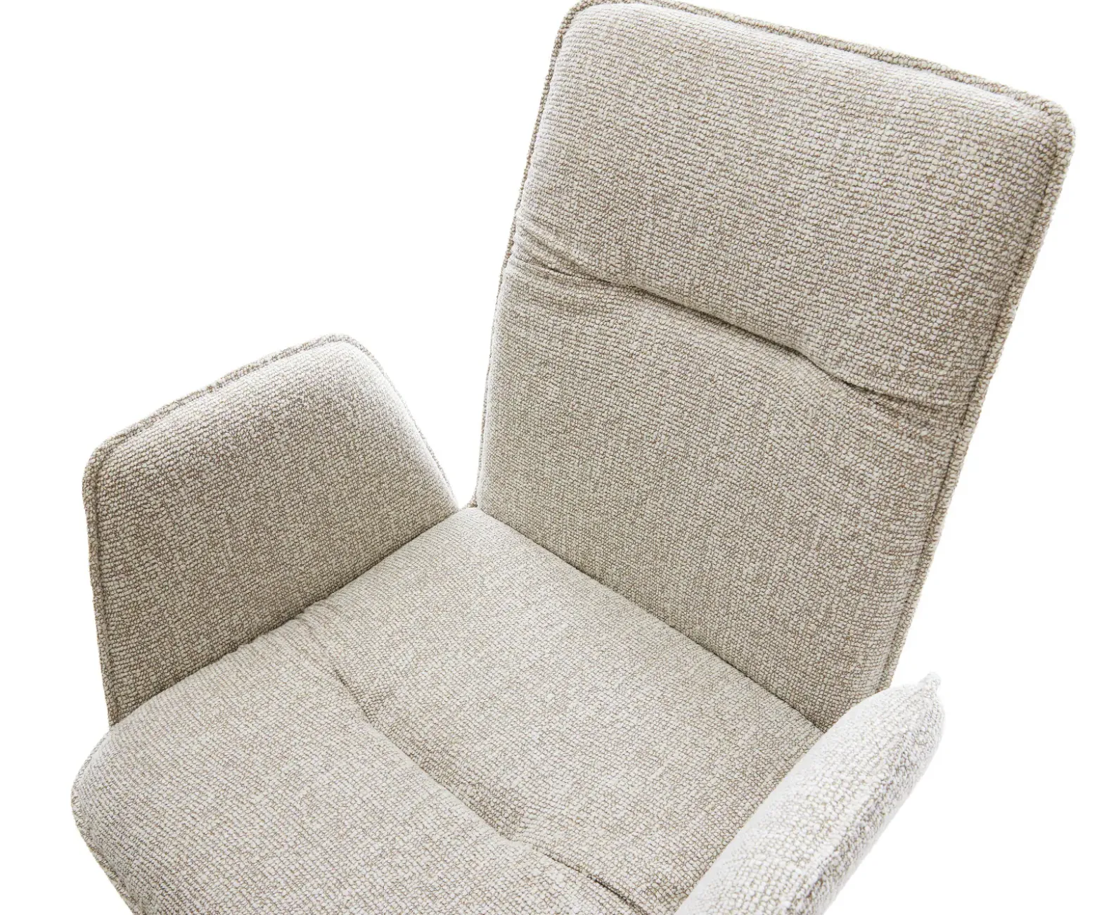FreischwingerVinja-Flex Webstoff Soft Beige Freischwinger flach Schwarz Sofort versandfertig