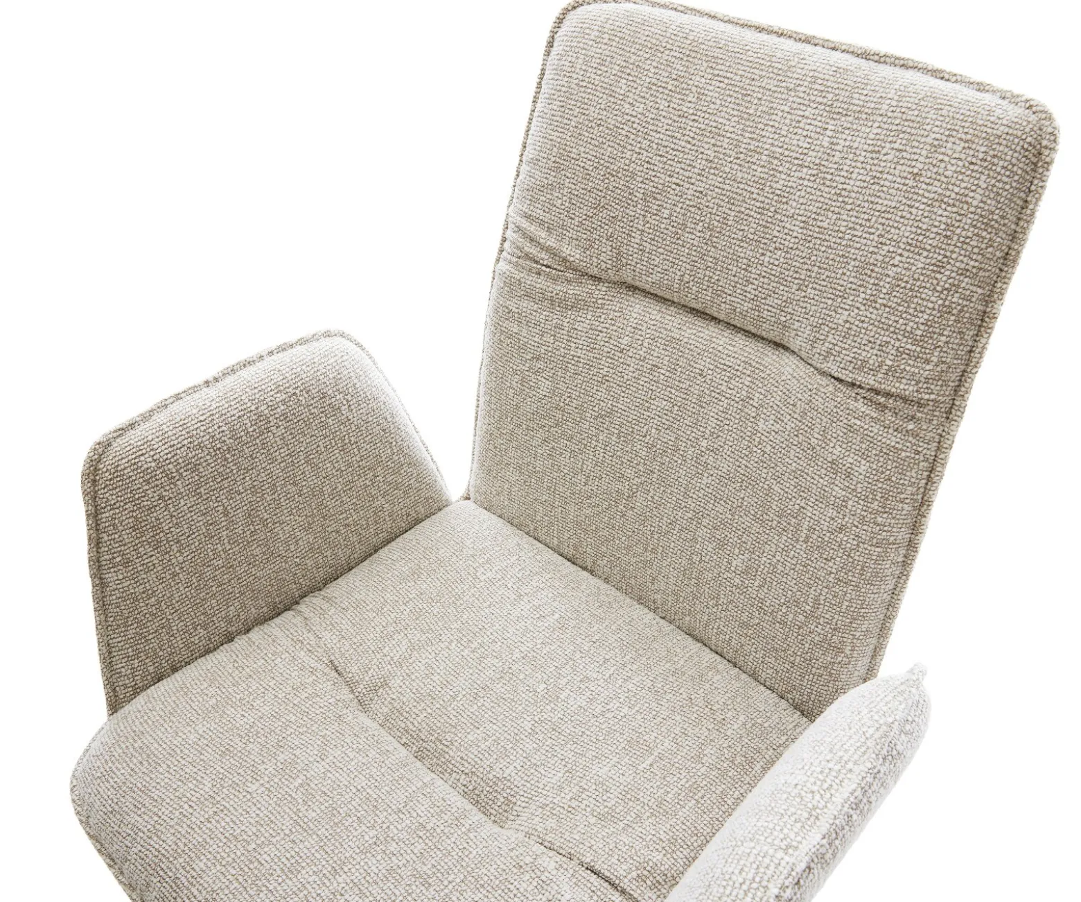 FreischwingerVinja-Flex Webstoff Soft Beige Freischwinger flach Weiß Sofort versandfertig