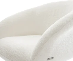 FreischwingerVinka-Flex mit Armlehnen Bouclé Soft Beige Freischwinger flach Weiß Taschenfederkern Sofort versandfertig