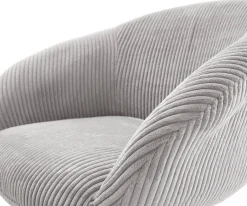 FreischwingerVinka-Flex mit Armlehnen Cord Silbergrau Freischwinger flach Effektfinish Titan Taschenfederkern Sofort versandfertig