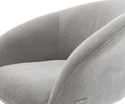 FreischwingerVinka-Flex mit Armlehnen Strukturstoff Soft Grau Freischwinger flach Graphit Taschenfederkern Sofort versandfertig