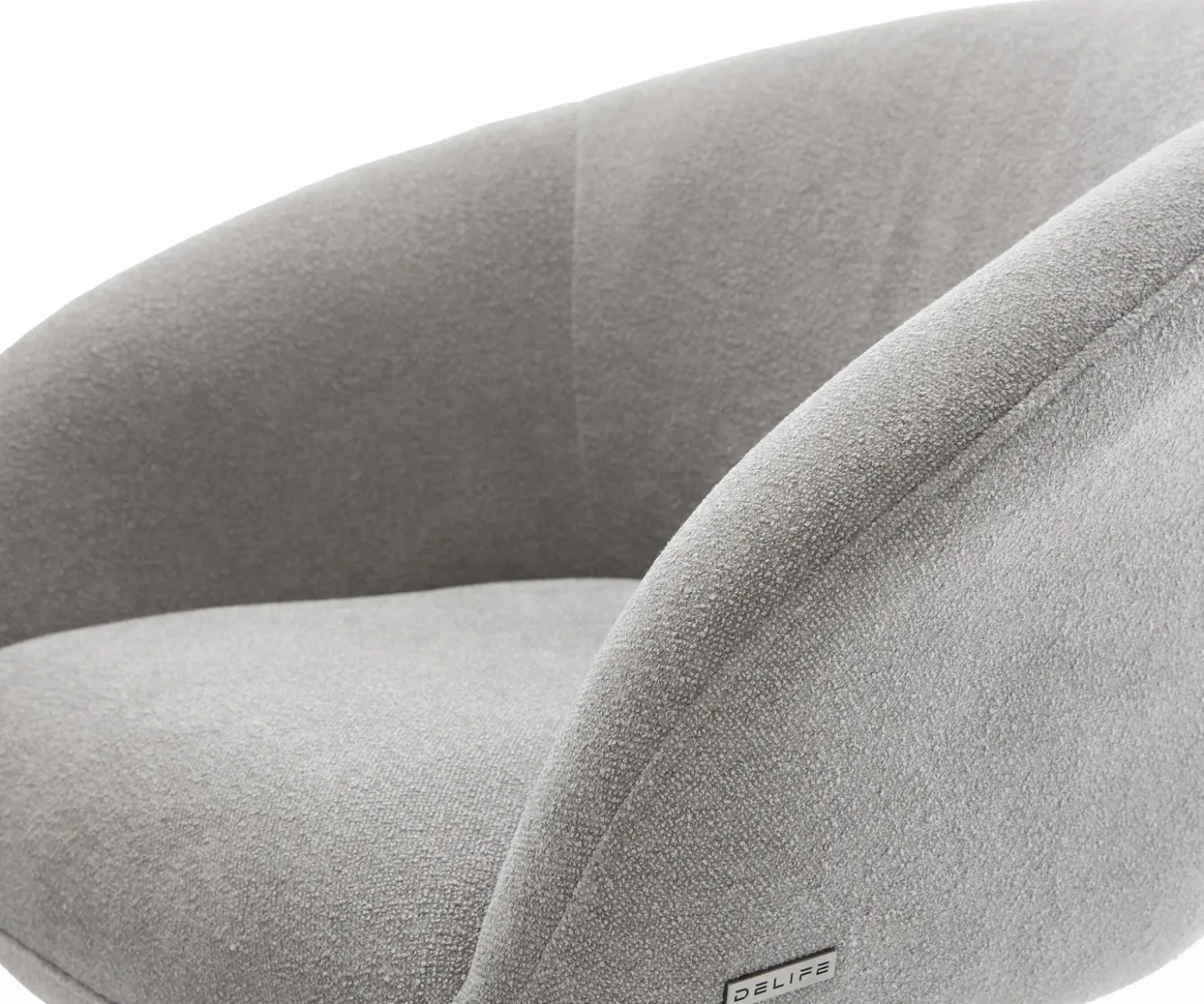 FreischwingerVinka-Flex mit Armlehnen Strukturstoff Soft Grau Freischwinger flach Graphit Taschenfederkern Sofort versandfertig