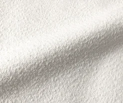 FreischwingerYago-Flex mit Armlehnen Bouclé Creme-Weiß Freischwinger flach Graphit Taschenfederkern Sofort versandfertig