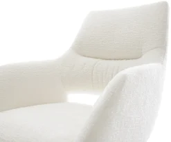 FreischwingerYago-Flex mit Armlehnen Bouclé Soft Beige Freischwinger flach Graphit Taschenfederkern Sofort versandfertig