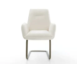 FreischwingerZoa-Flex Bouclé Soft Beige Freischwinger flach Effektfinish Titan Taschenfederkern Sofort versandfertig