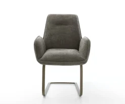 FreischwingerZoa-Flex Bouclé Soft Schlamm Freischwinger flach Effektfinish Titan Taschenfederkern Sofort versandfertig