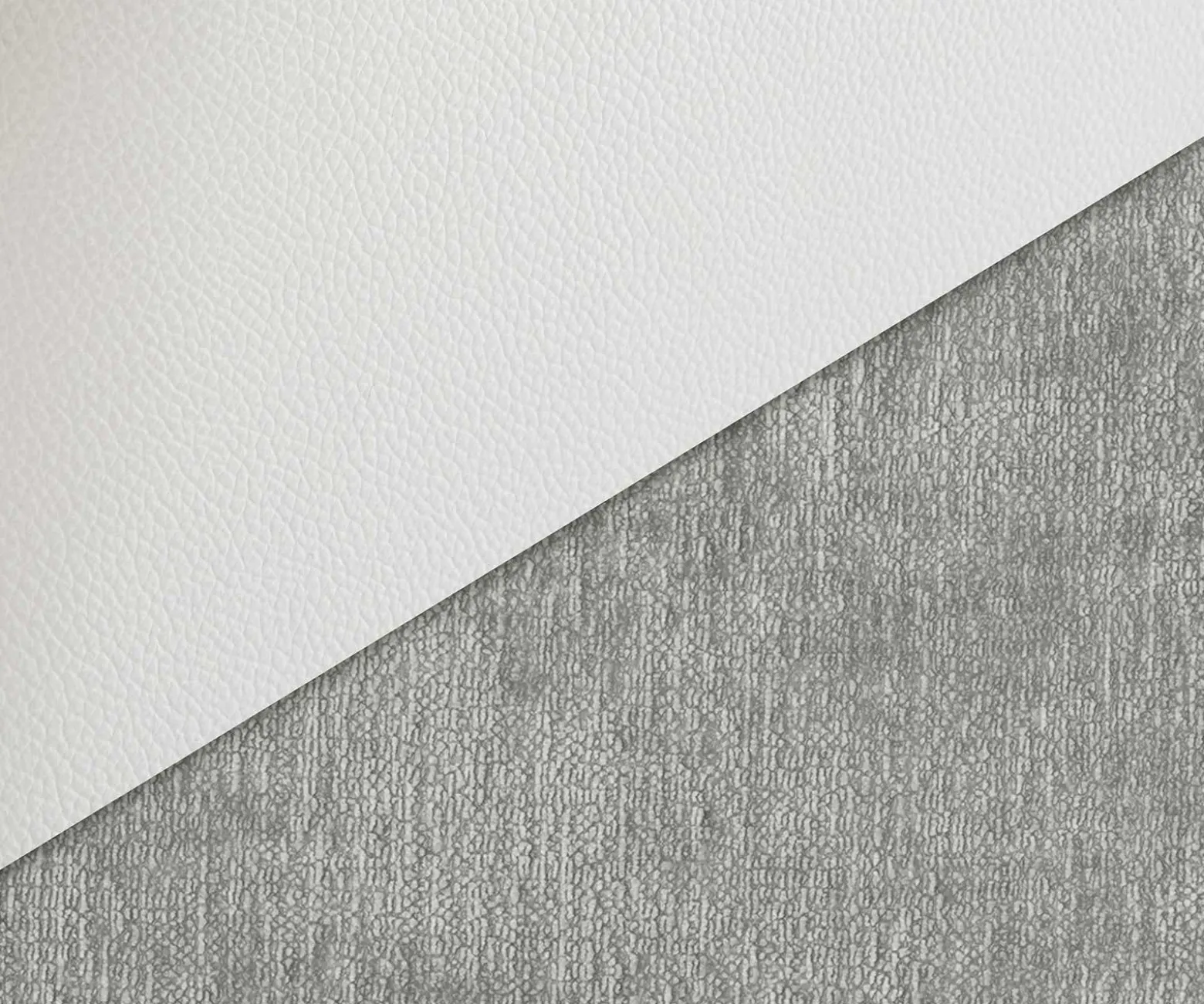 FreischwingerZoa-Flex Materialmix Echtleder Weiß-Silbergrau Freischwinger flach Weiß Taschenfederkern Sofort versandfertig