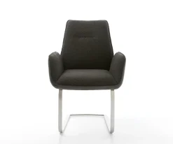 FreischwingerZoa-Flex Materialmix Schwarz Freischwinger flach Edelstahl Taschenfederkern Sofort versandfertig