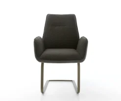 FreischwingerZoa-Flex Materialmix Schwarz Freischwinger flach Effektfinish Titan Taschenfederkern Sofort versandfertig
