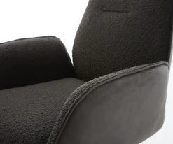 FreischwingerZoa-Flex Materialmix Schwarz Freischwinger flach Effektfinish Titan Taschenfederkern Sofort versandfertig