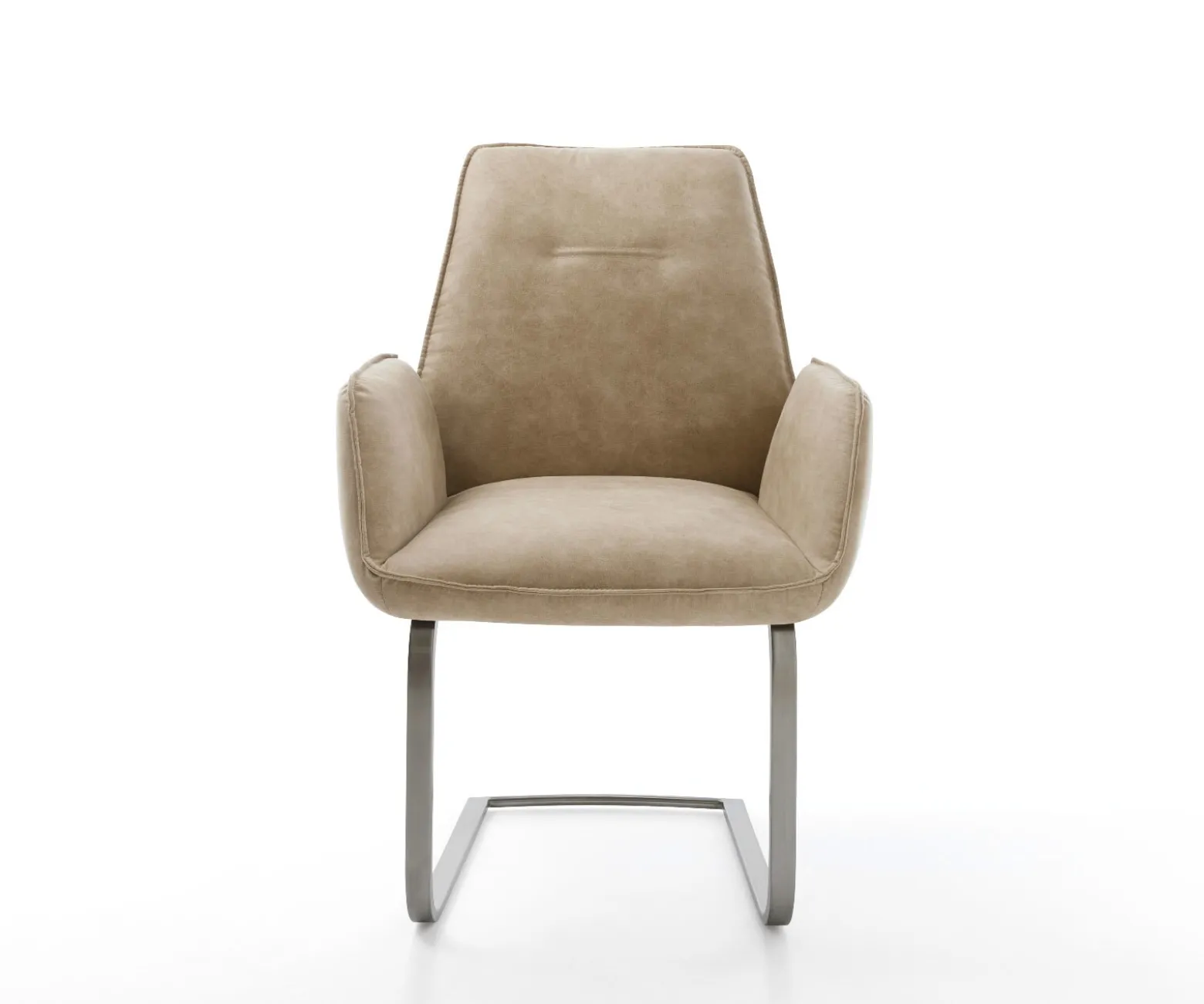 FreischwingerZoa-Flex Mikrofaser Beige Vintage Freischwinger flach Graphit Taschenfederkern Sofort versandfertig