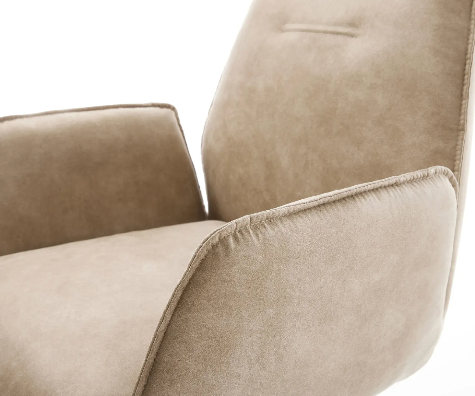 FreischwingerZoa-Flex Mikrofaser Beige Vintage Freischwinger flach Graphit Taschenfederkern Sofort versandfertig