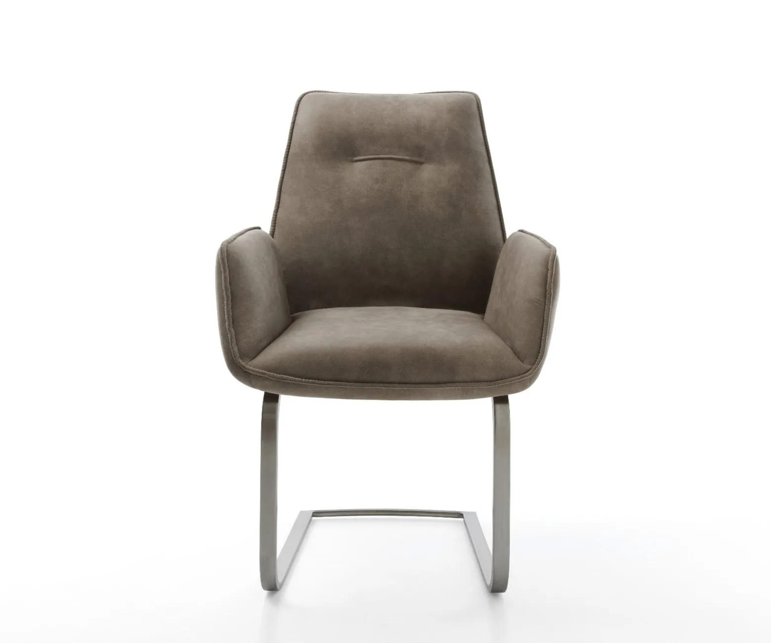 FreischwingerZoa-Flex Mikrofaser Taupe Vintage Freischwinger flach Graphit Taschenfederkern Sofort versandfertig