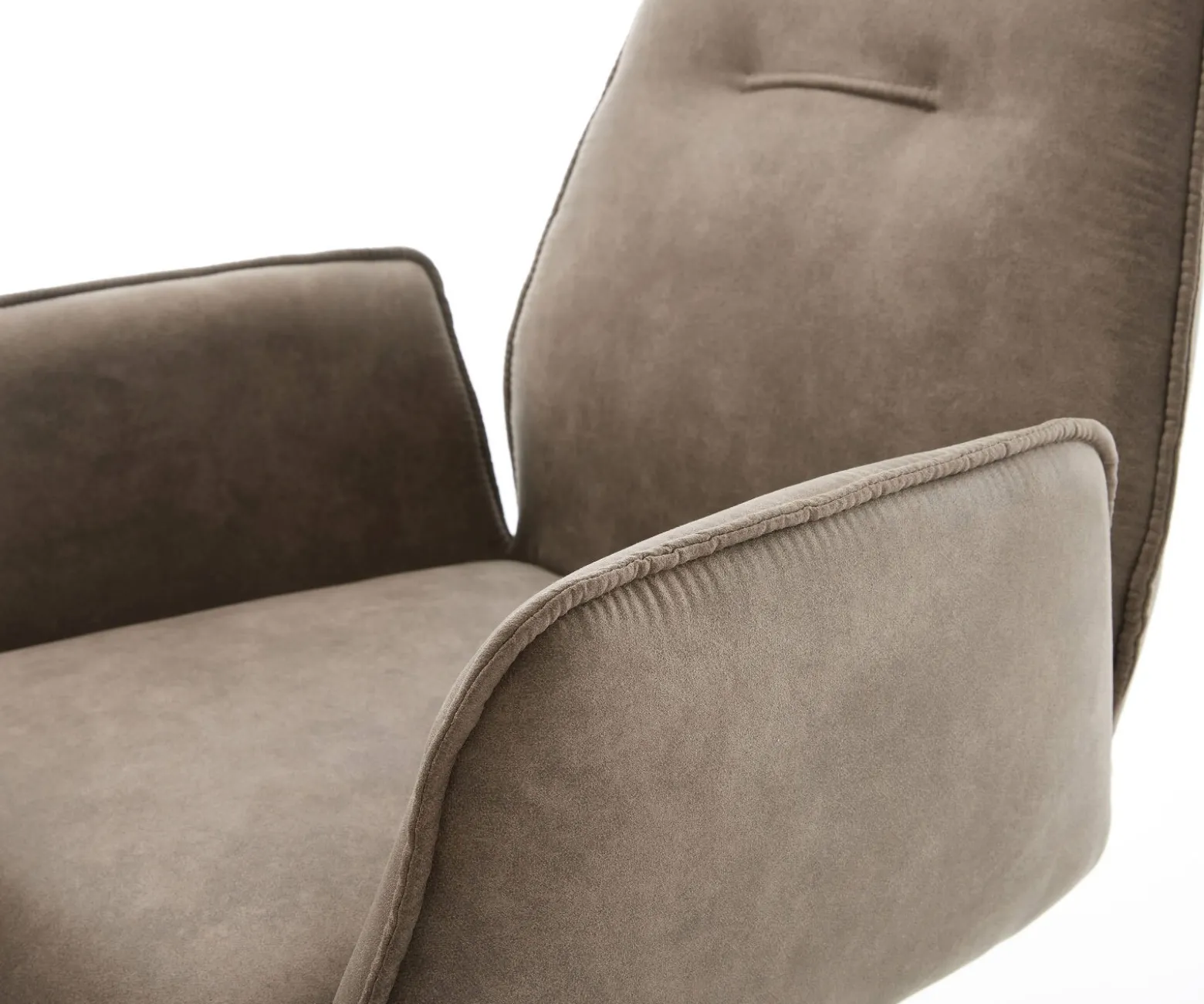 FreischwingerZoa-Flex Mikrofaser Taupe Vintage Freischwinger flach Graphit Taschenfederkern Sofort versandfertig