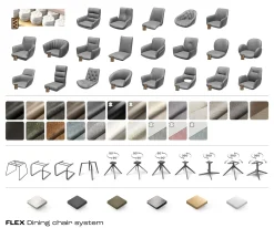 FreischwingerZoa-Flex Mikrofaser Taupe Vintage Freischwinger flach Graphit Taschenfederkern Sofort versandfertig