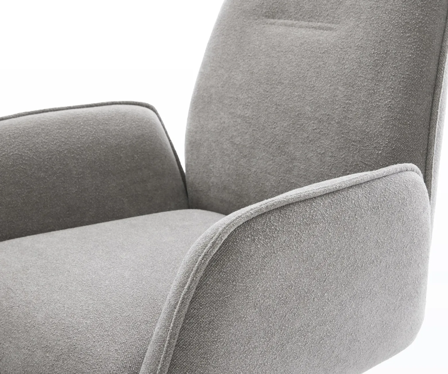 FreischwingerZoa-Flex Strukturstoff Soft Grau Freischwinger flach Weiß Taschenfederkern Sofort versandfertig