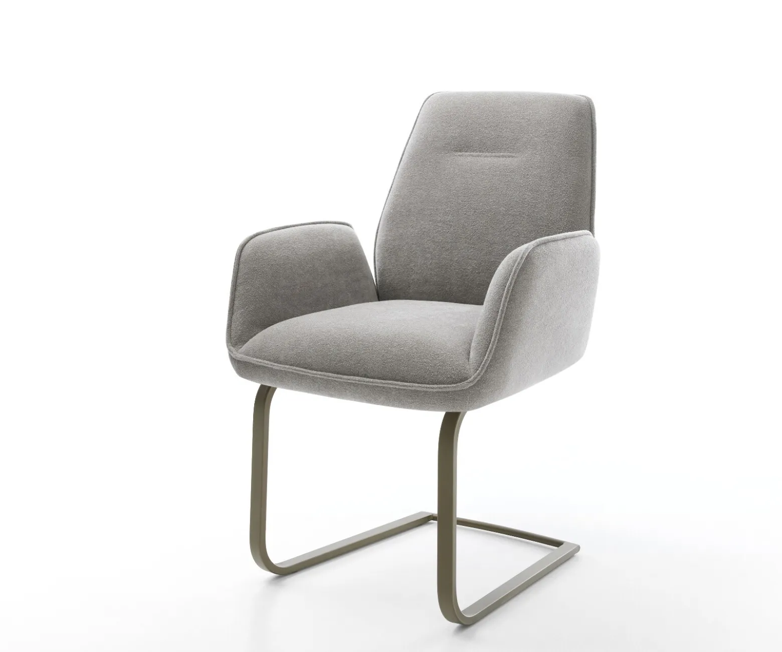 FreischwingerZoa-Flex Strukturstoff Soft Grau Freischwinger flach Effektfinish Titan Taschenfederkern Sofort versandfertig