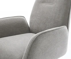 FreischwingerZoa-Flex Strukturstoff Soft Grau Freischwinger flach Effektfinish Titan Taschenfederkern Sofort versandfertig