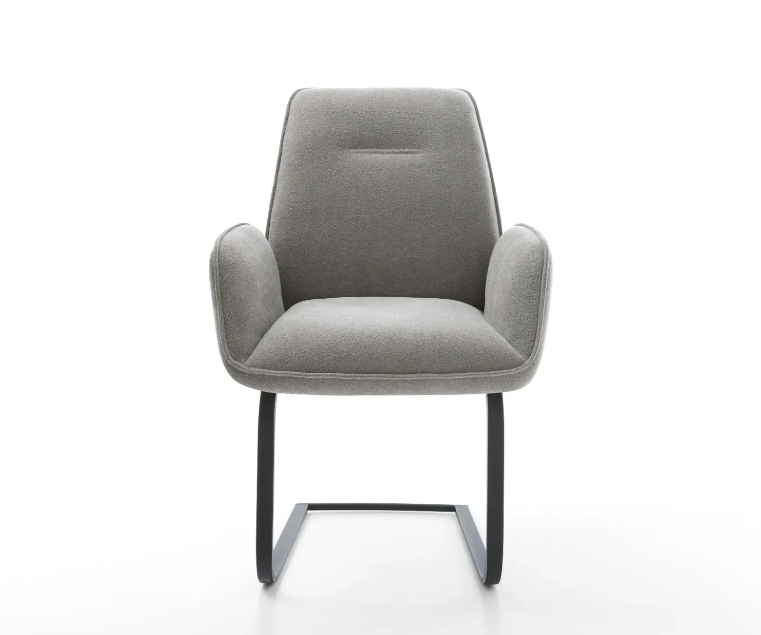FreischwingerZoa-Flex Strukturstoff Soft Grau Freischwinger flach Schwarz Taschenfederkern Sofort versandfertig