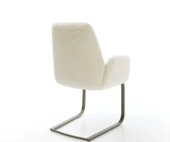 FreischwingerZoa-Flex Teddystoff Beige Freischwinger flach Effektfinish Titan Taschenfederkern Sofort versandfertig