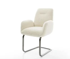 FreischwingerZoa-Flex Teddystoff Beige Freischwinger flach Graphit Taschenfederkern Sofort versandfertig