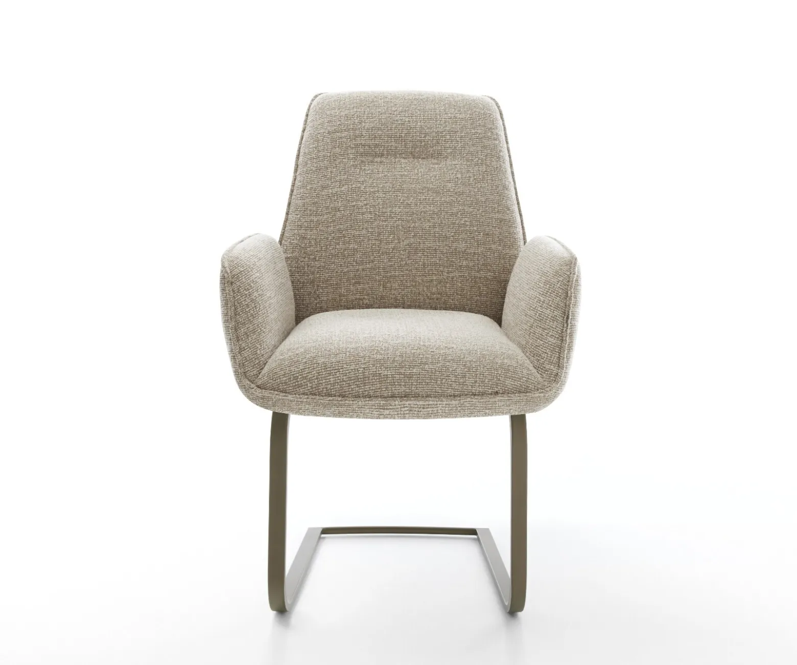 FreischwingerZoa-Flex Webstoff Soft Beige Freischwinger flach Effektfinish Titan Taschenfederkern Sofort versandfertig