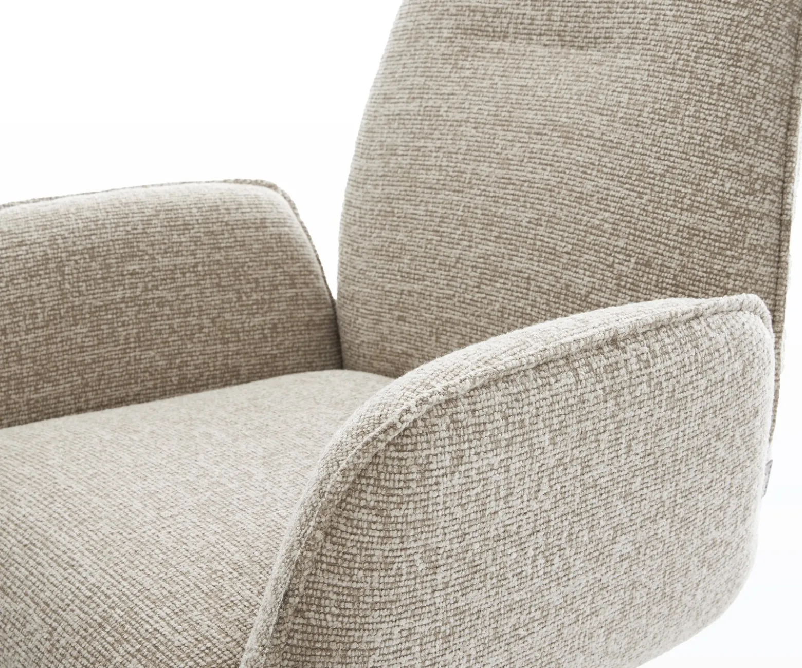 FreischwingerZoa-Flex Webstoff Soft Beige Freischwinger flach Effektfinish Titan Taschenfederkern Sofort versandfertig