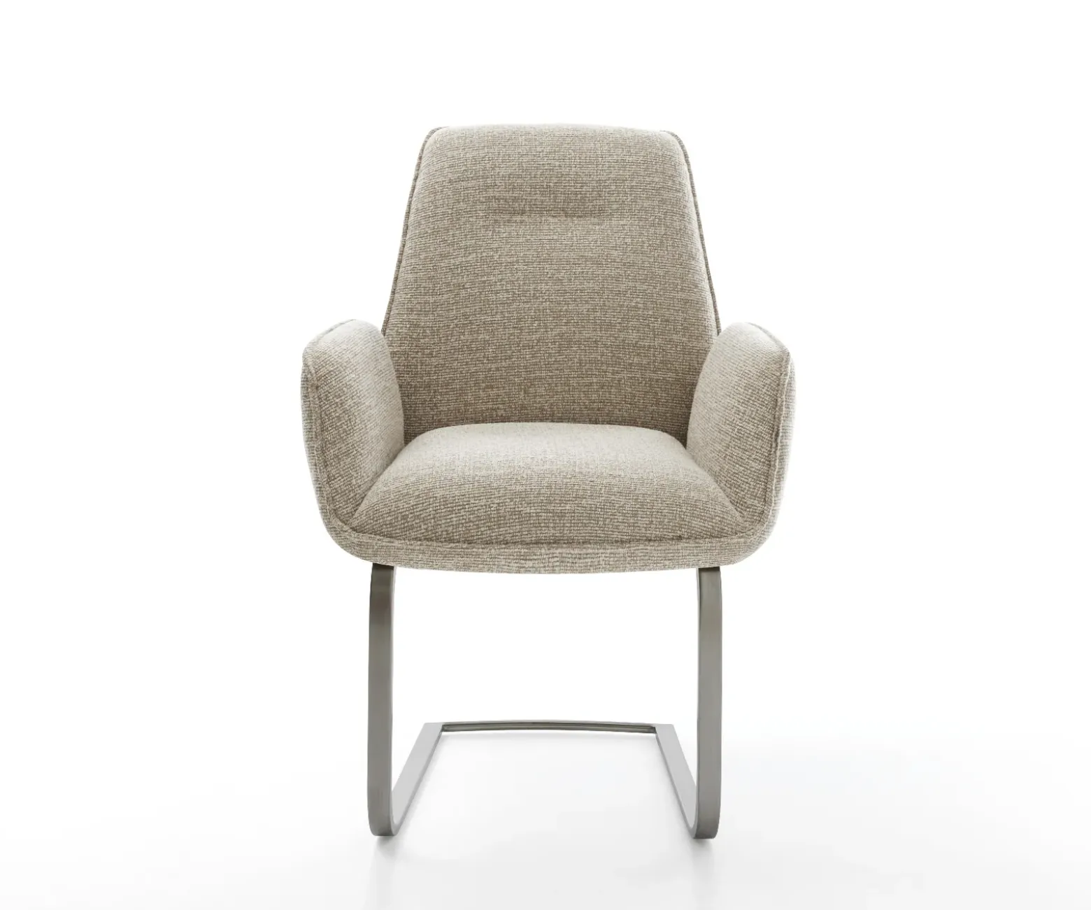 FreischwingerZoa-Flex Webstoff Soft Beige Freischwinger flach Graphit Taschenfederkern Sofort versandfertig