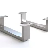 FußKufe 12,5 cm Edelstahl gebürstet für Kastenmöbel der Tiefe 45 cm (2er Set) Sofort versandfertig