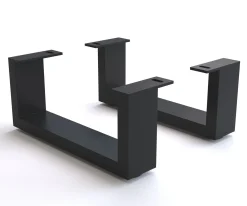 FußKufe 12,5 cm Metall Schwarz für Kastenmöbel der Tiefe 40 cm (2er Set) Sofort versandfertig