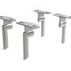 FußOval 15 cm Edelstahl gebürstet für alle Möbelarten (4er Set) Sofort versandfertig