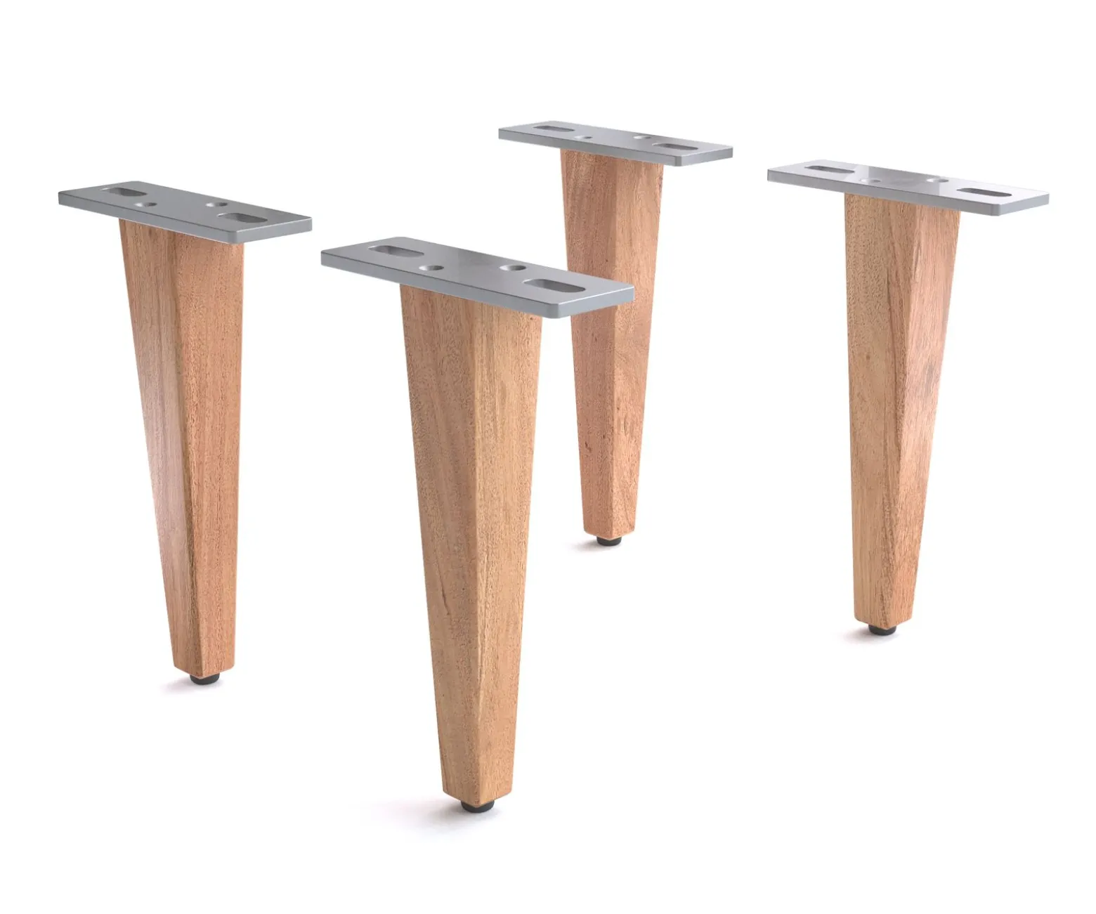 HolzfußVierkant 20cm Akazie Natur (4er Set) Sofort versandfertig