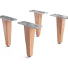 HolzfußVierkant 15cm Akazie natur (4er Set) Sofort versandfertig
