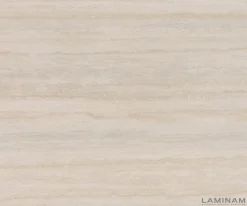 KonsolentischEdge Boot 180x40 cm Keramik Laminam® Travertino Bianco Creme-Weiß Livos Metall Schwarz Sofort versandfertig