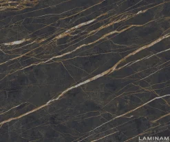 KonsolentischEdge Boot 180x40 cm Keramik Laminam® Noir Desir Braun Velio Metall Effektfinish Titan Sofort versandfertig