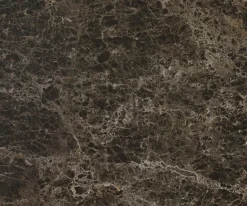 KonsolentischEdge Boot 180x40 cm Keramik Emperador Extra Lucidato Dunkelbraun Conos Metall Schwarz Sofort versandfertig