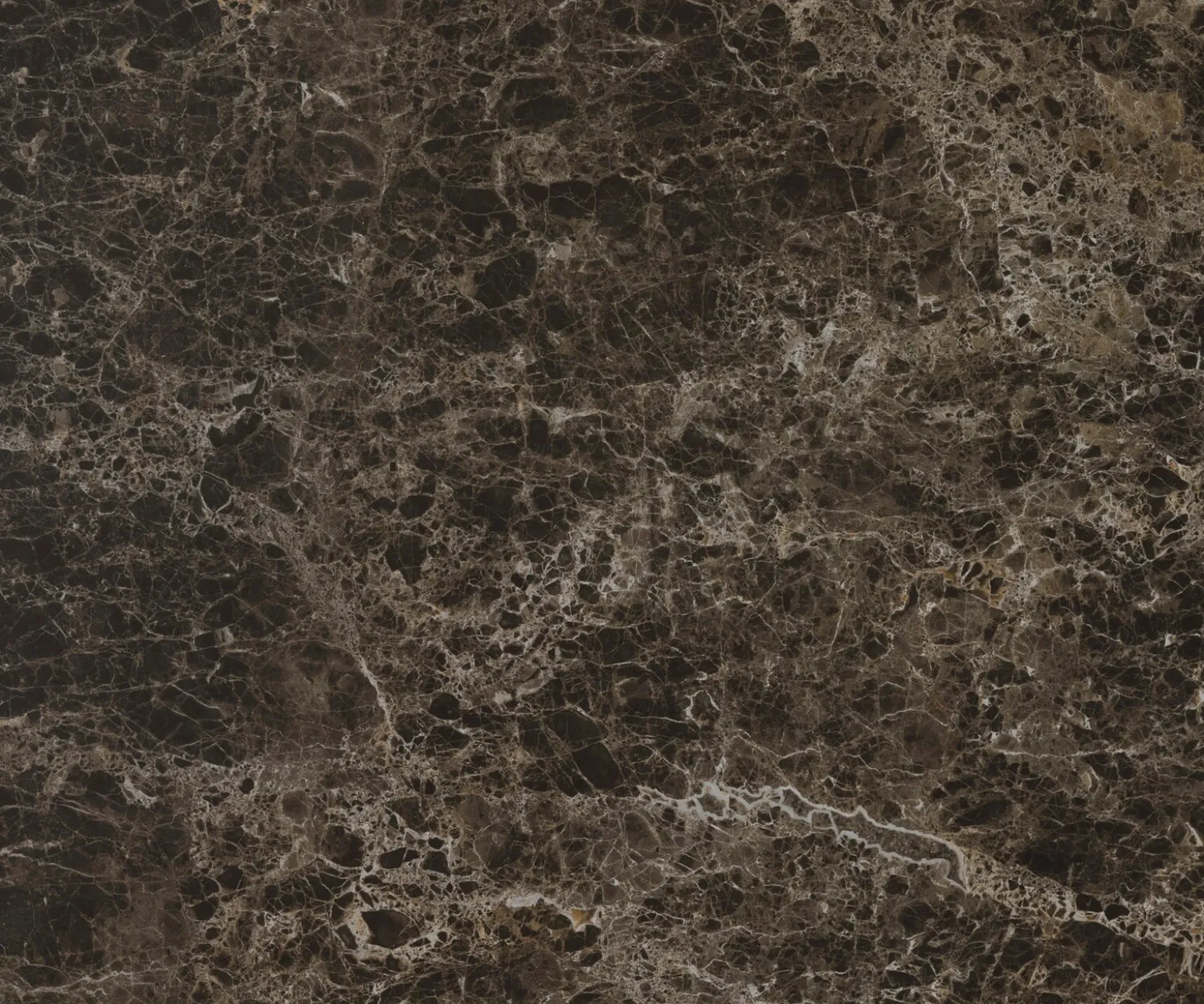 KonsolentischEdge Polygonal 180x50 cm Keramik Emperador Extra Lucidato Dunkelbraun Spios Metall Effektfinish Titan Sofort versandfertig